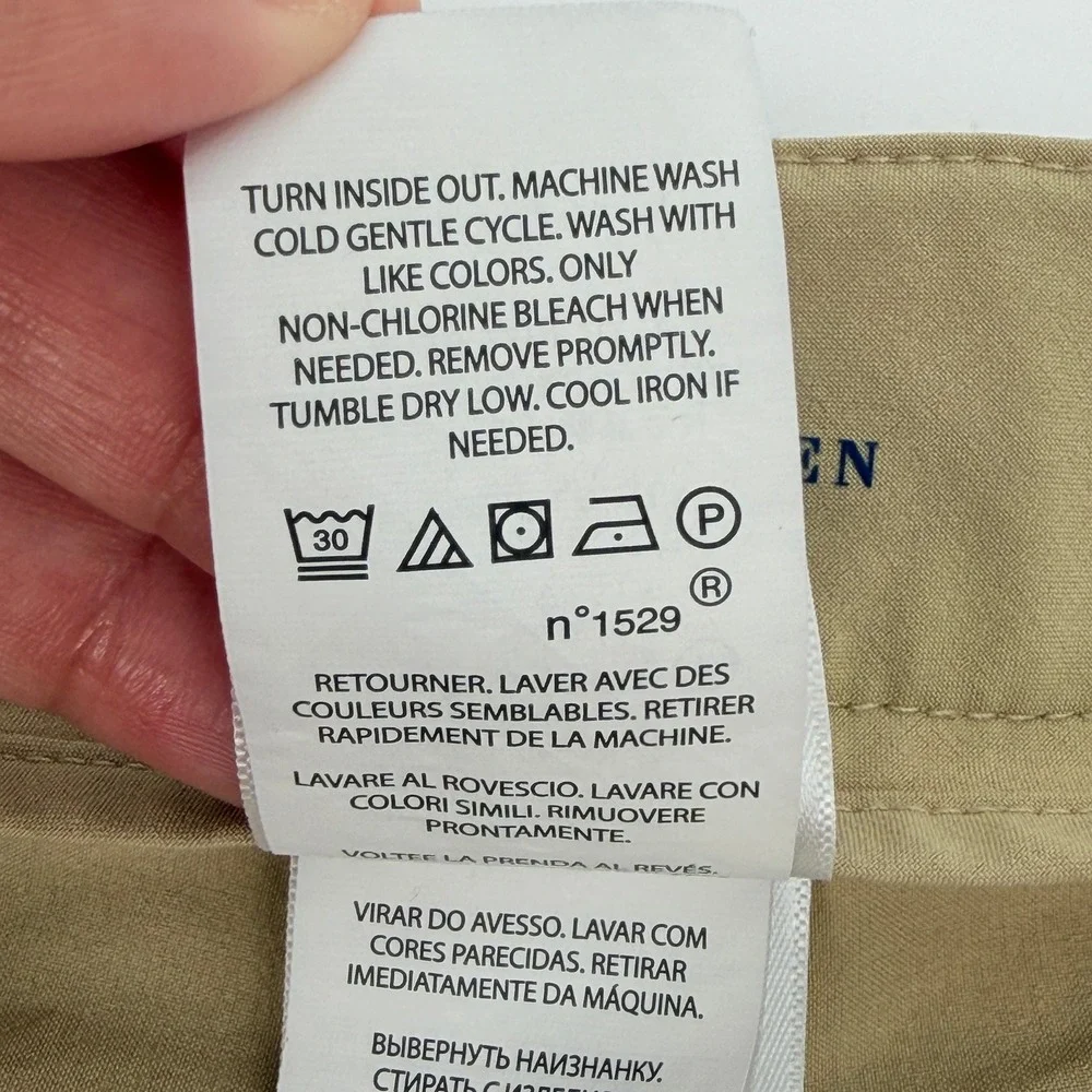 Polo Ralph Lauren Mens 38 Performance Golf Shorts Tan Khaki Stretch Flat Front